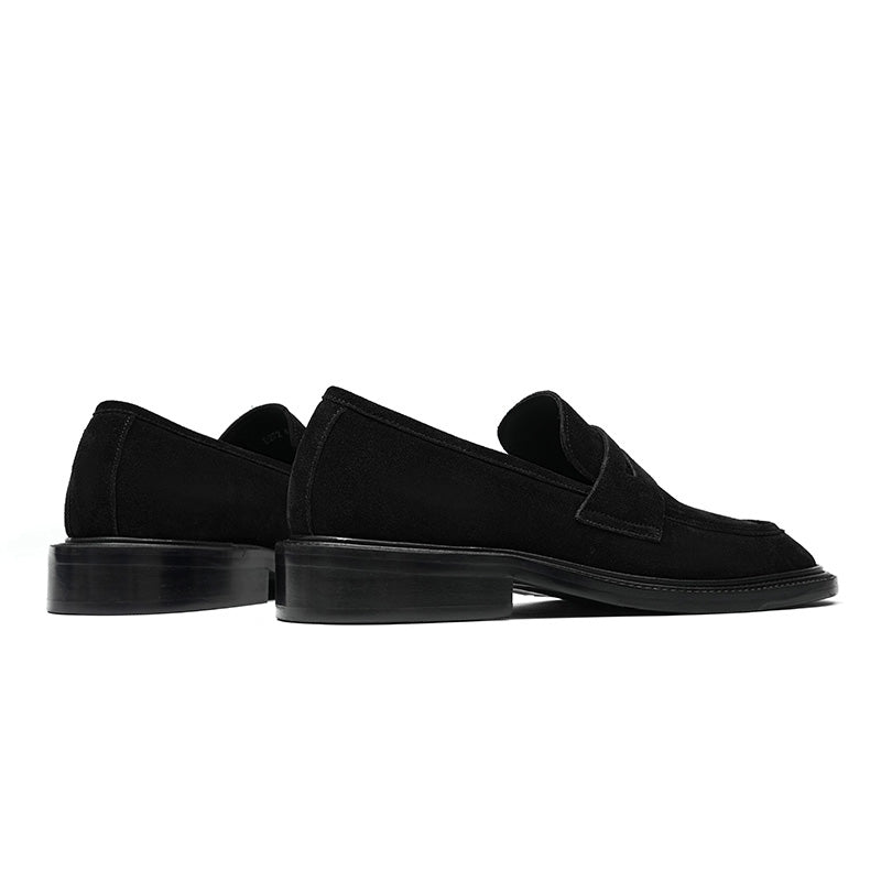 Men's Suede Loafers Slip-On Comfort & Textured Rubber Sole