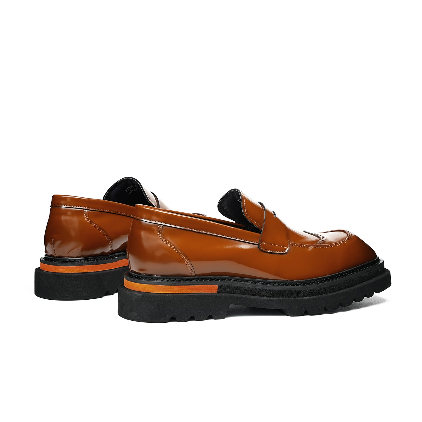 Square-Toe Men's Loafers: Brogue Detailing & Refined Hardware