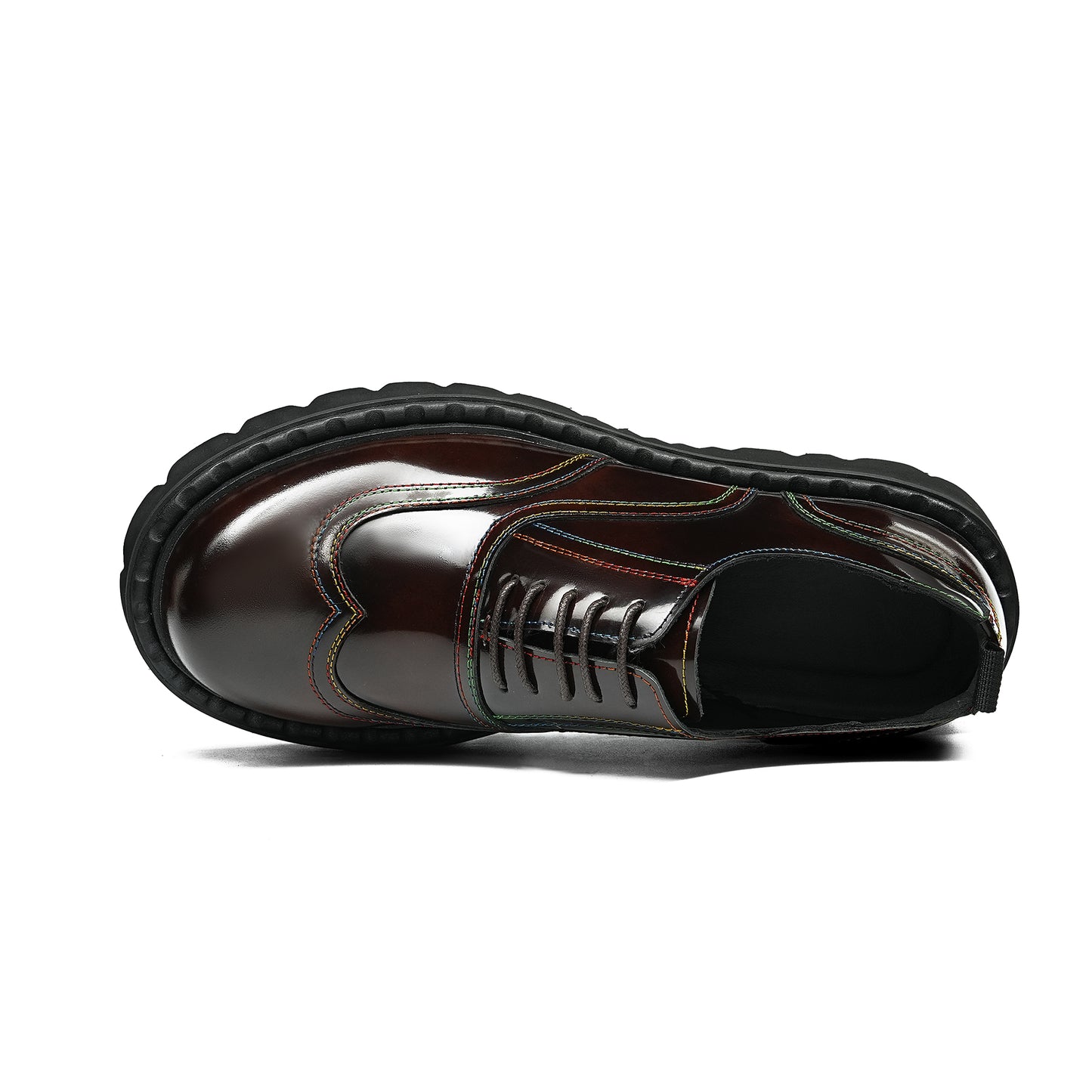 Men's Brogue Oxfords: Luminous Grain & Elevated Foundation