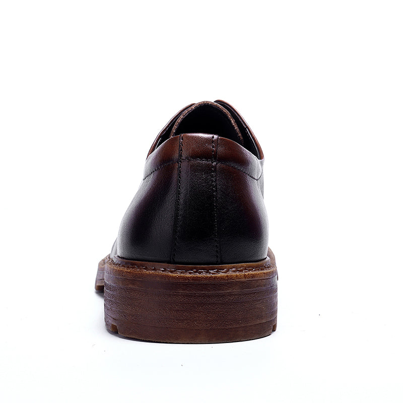 Men's Derby Shoes - Polished Leather & Slip-Resistant Sole