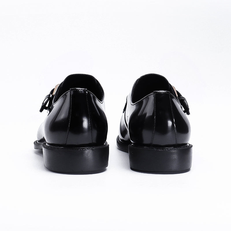 Men's Monk Strap Dress Shoes Metal Buckle Detail