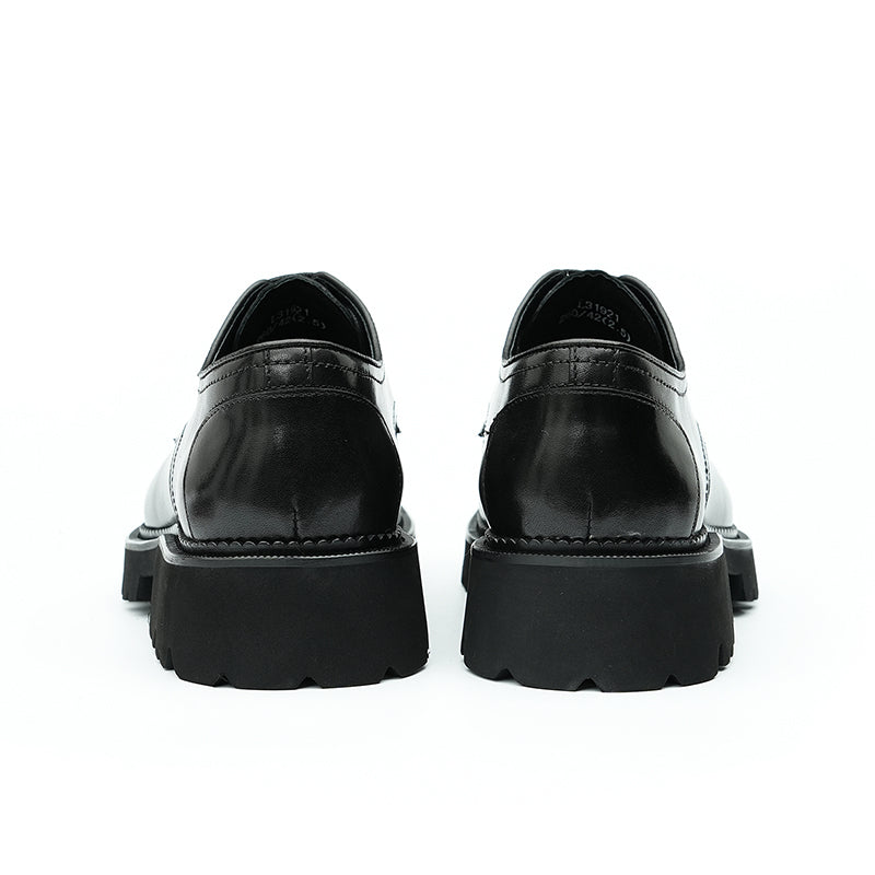 Men's Derby Leather Shoes - Structured Durability & Rugged Traction