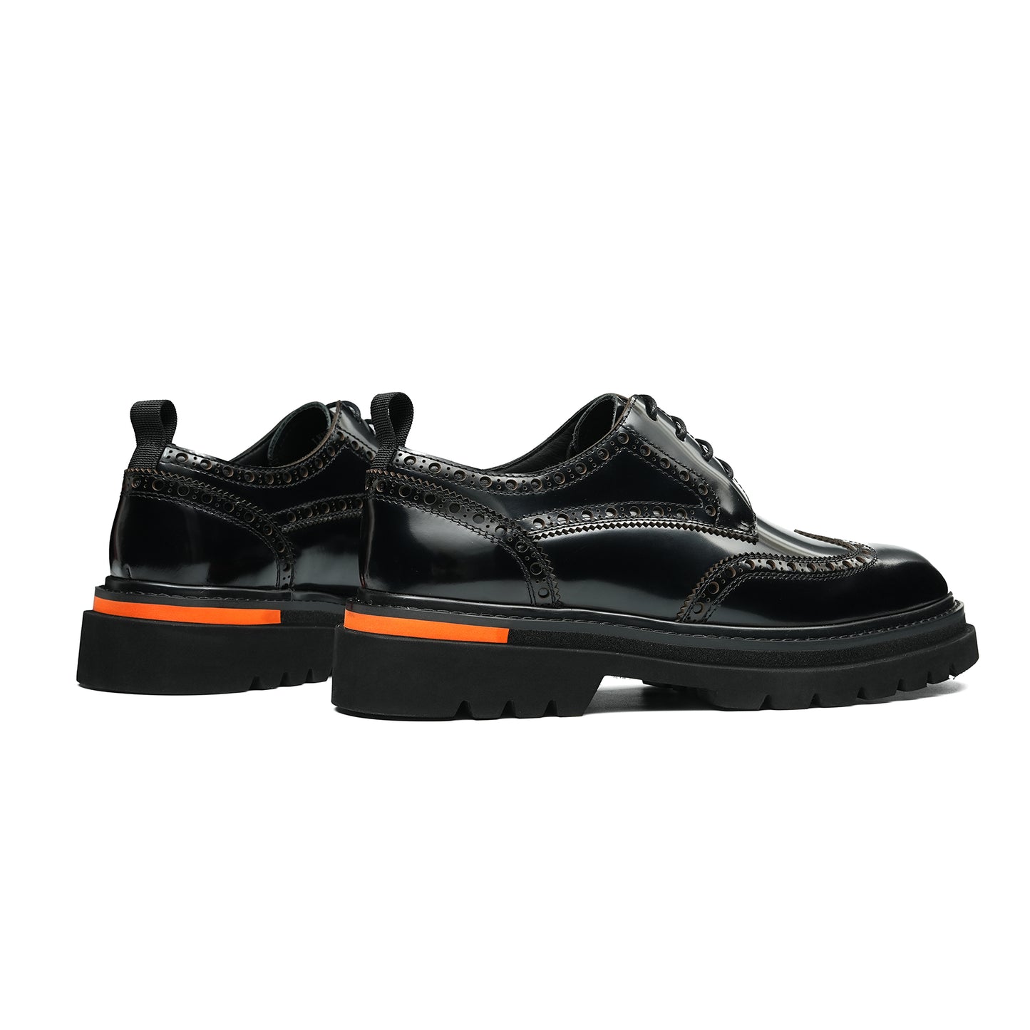 Men's Brogue Derby Shoes: Luminous Grain & Supple Interior Contours