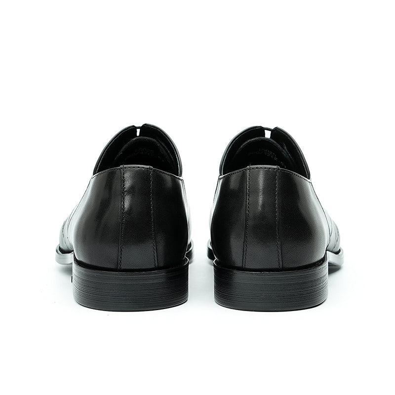 Men's Patterned Oxford Shoes - Artistic Motifs & Structured Support