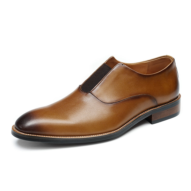 Men's Elastic Gusset Dress Shoes - Refined Structure & Secure Fit