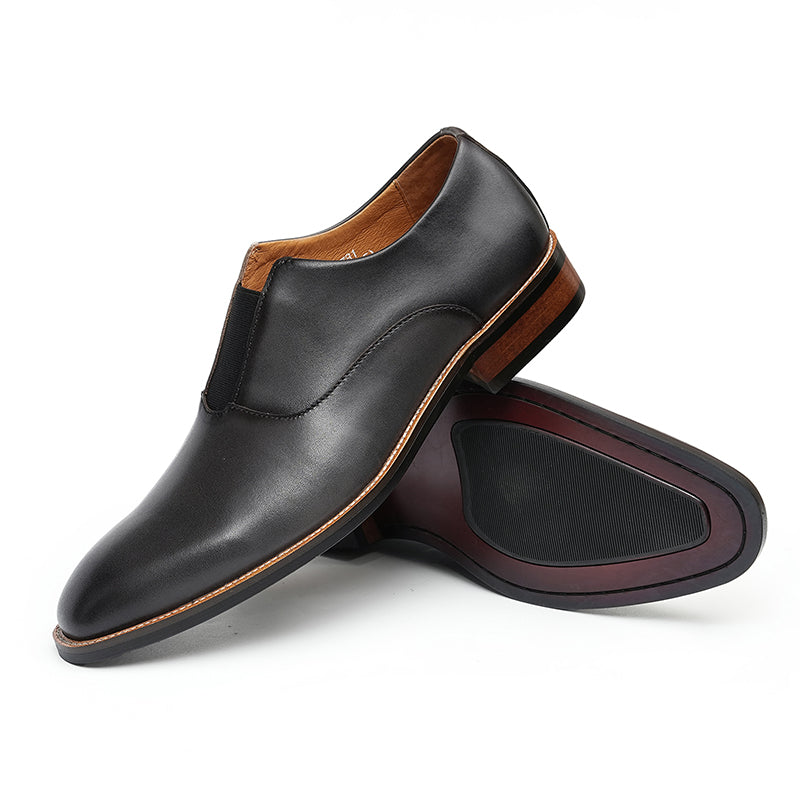 Men's Elastic Gusset Dress Shoes - Refined Structure & Secure Fit