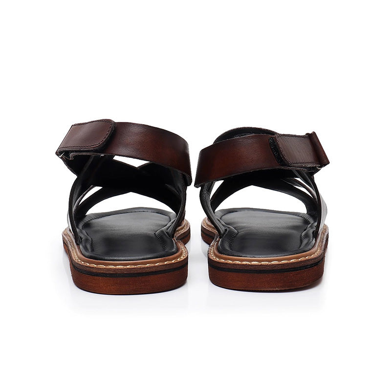 Men's Sandals: Cross-Weave Design & Structured Foundation