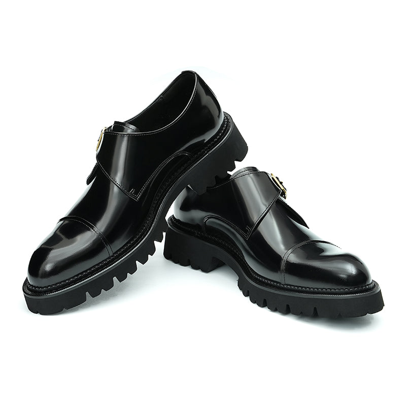 Men's Monk Strap Dress Shoes - Gradient-Toe Elegance & Reinforced Support