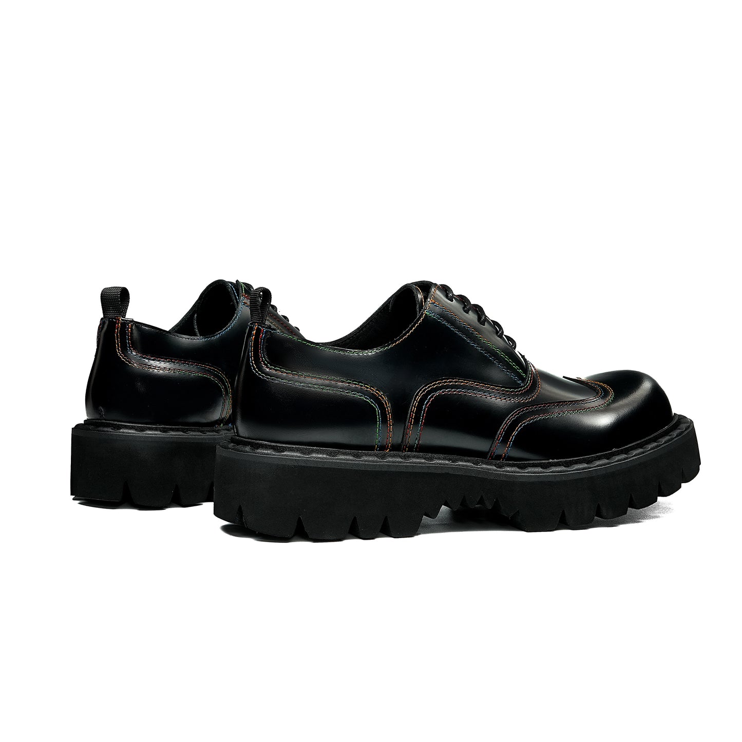 Men's Brogue Oxfords: Luminous Grain & Elevated Foundation