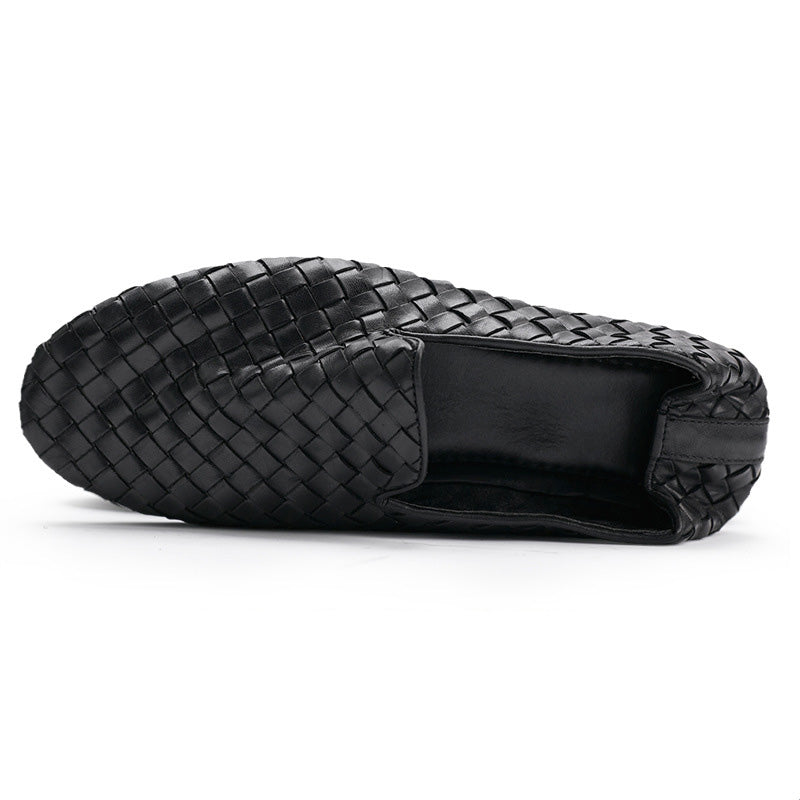 Men's Slip-On Loafers - Textured Weave & Effortless Slip-On Comfort