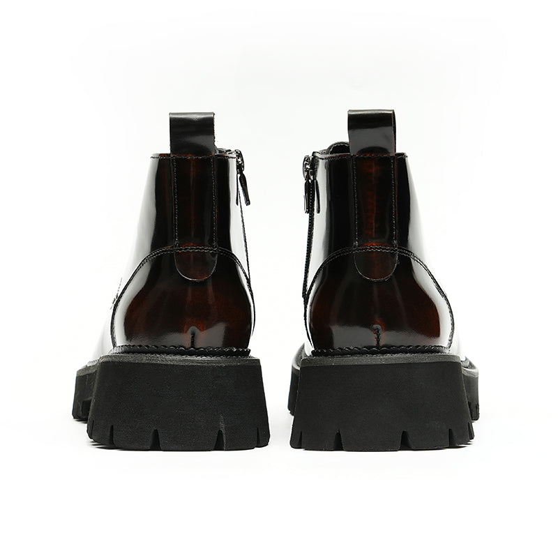 Artisan Burnished Men's Martin Boots: Supple Interior & All-Terrain Traction