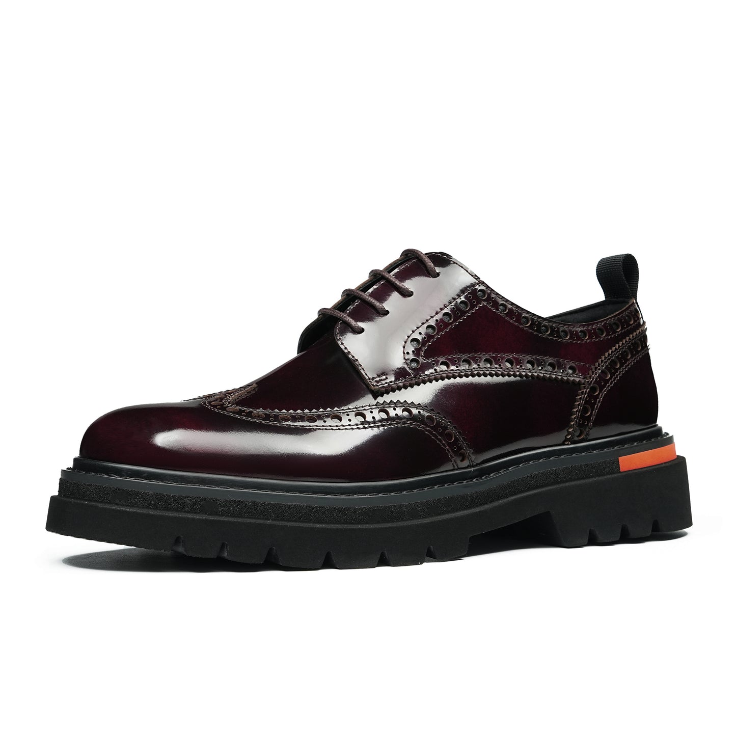 Men's Brogue Derby Shoes: Luminous Grain & Supple Interior Contours