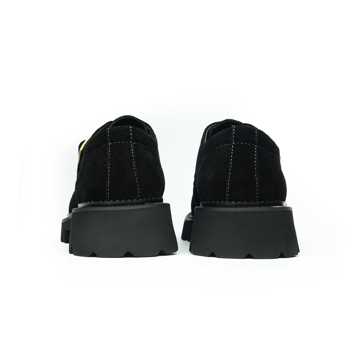 Men's Suede Monk Strap Shoes: Textured Comfort & Terrain-Adaptive Foundation