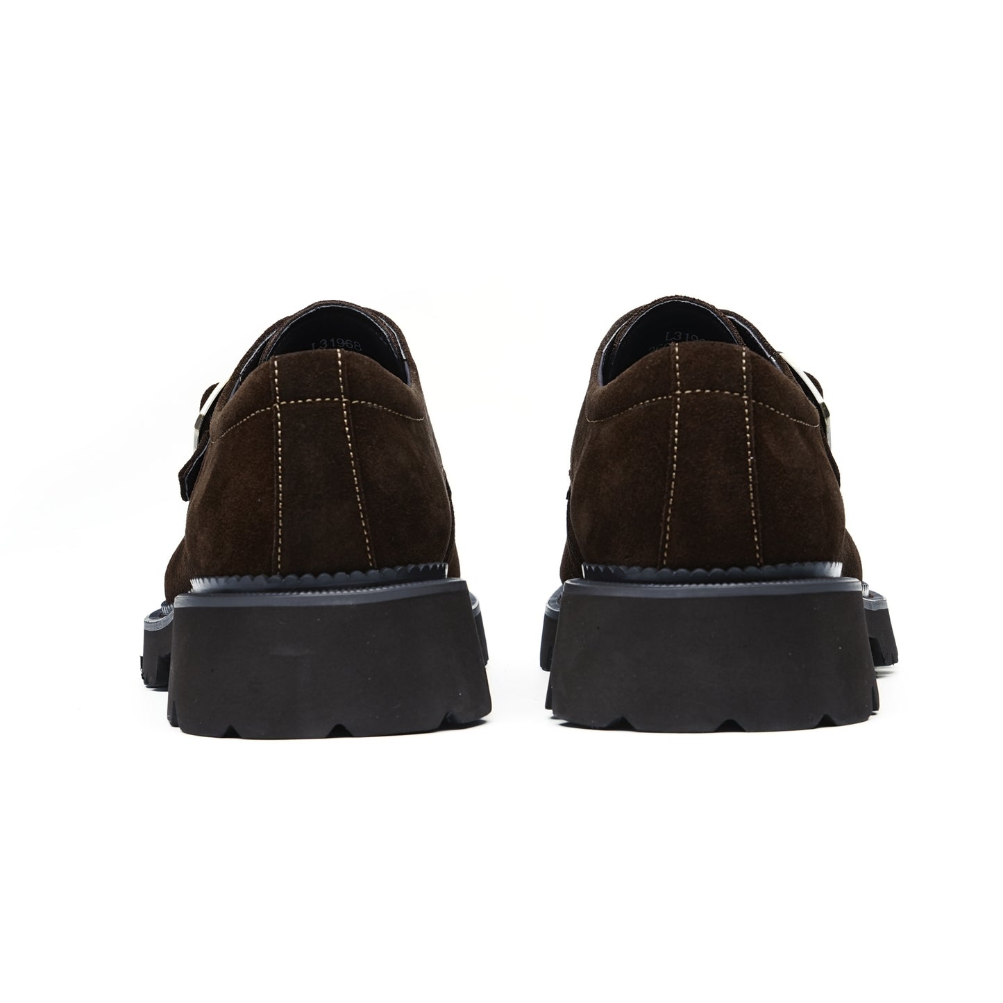 Men's Suede Monk Strap Shoes: Textured Comfort & Terrain-Adaptive Foundation