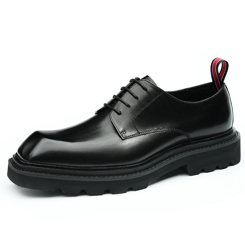 Men's Derby Shoes Square-Toe Sophistication & Functional Tabs