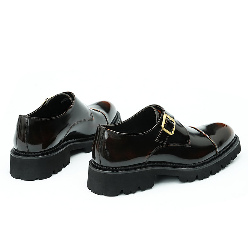 Men's Monk Strap Dress Shoes - Gradient-Toe Elegance & Reinforced Support