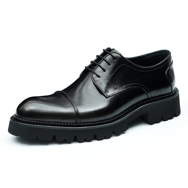 Men's Derby Leather Shoes - Structured Durability & Rugged Traction