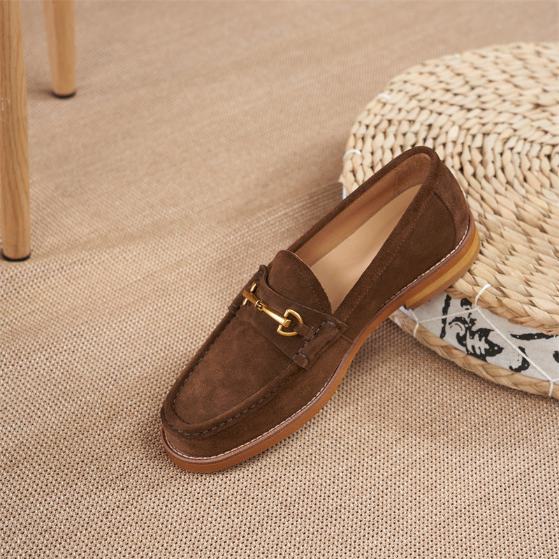 Men's Suede Loafers: Signature Hardware & Textured Comfort