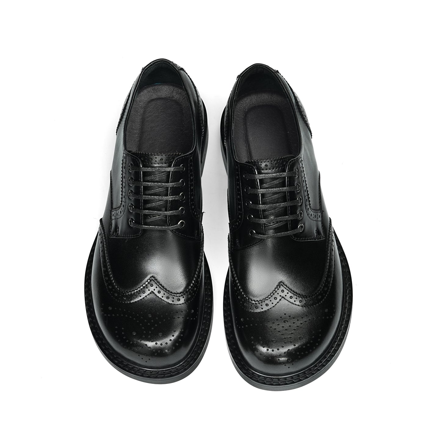 Men's Architectural Derby: Bold Silhouette & Artisan Brogue Legacy