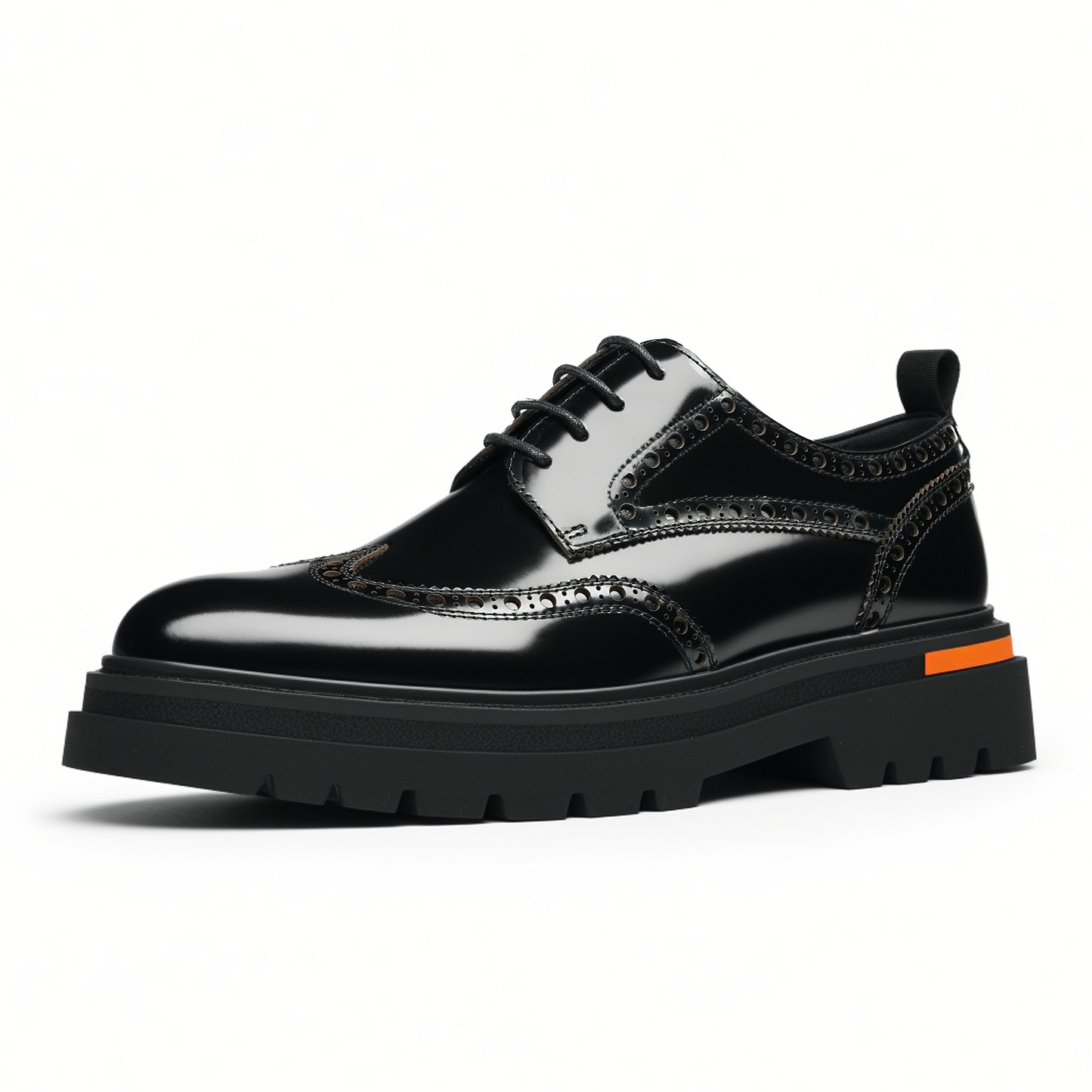 Men's Brogue Derby Shoes: Luminous Grain & Supple Interior Contours