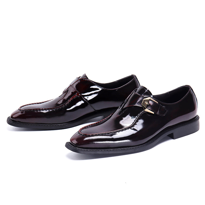 Men's Monk Strap Dress Shoes Metal Buckle Detail