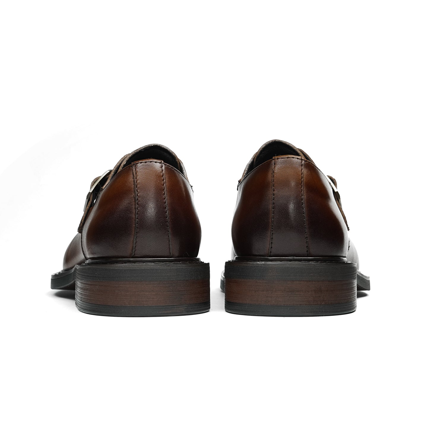 Men's Monk Straps: Intricate Toe Carving & Luxurious Texture Design