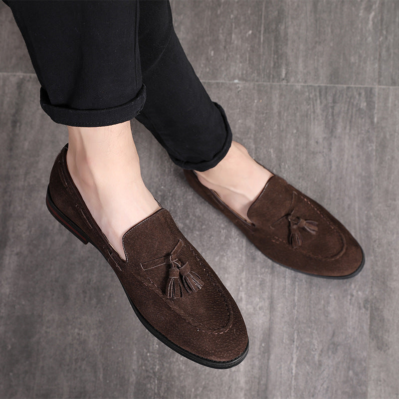 Men's Tassel Suede Loafers Sophisticated Casual Style