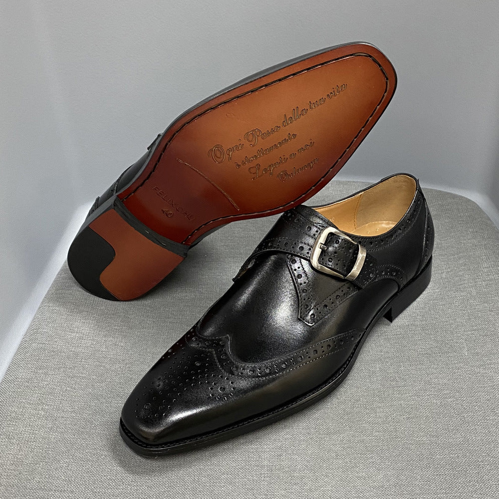 Men’s Wingtip Monk Strap Shoes
