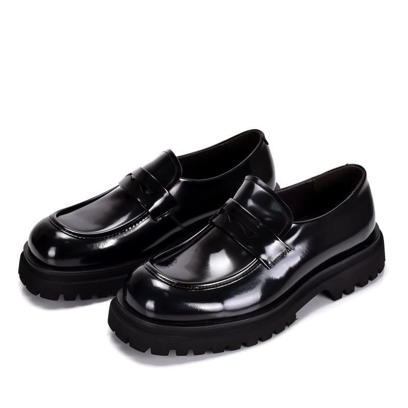 Men’s Loafers with Patent Leather Chunky Sleek & Stylish Thick Sole