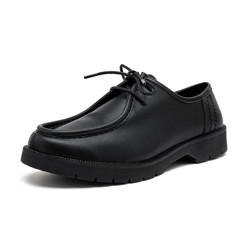 Men's Wallabee-Inspired Shoes: Rounded Toe Comfort & Artisan Stitching Detail