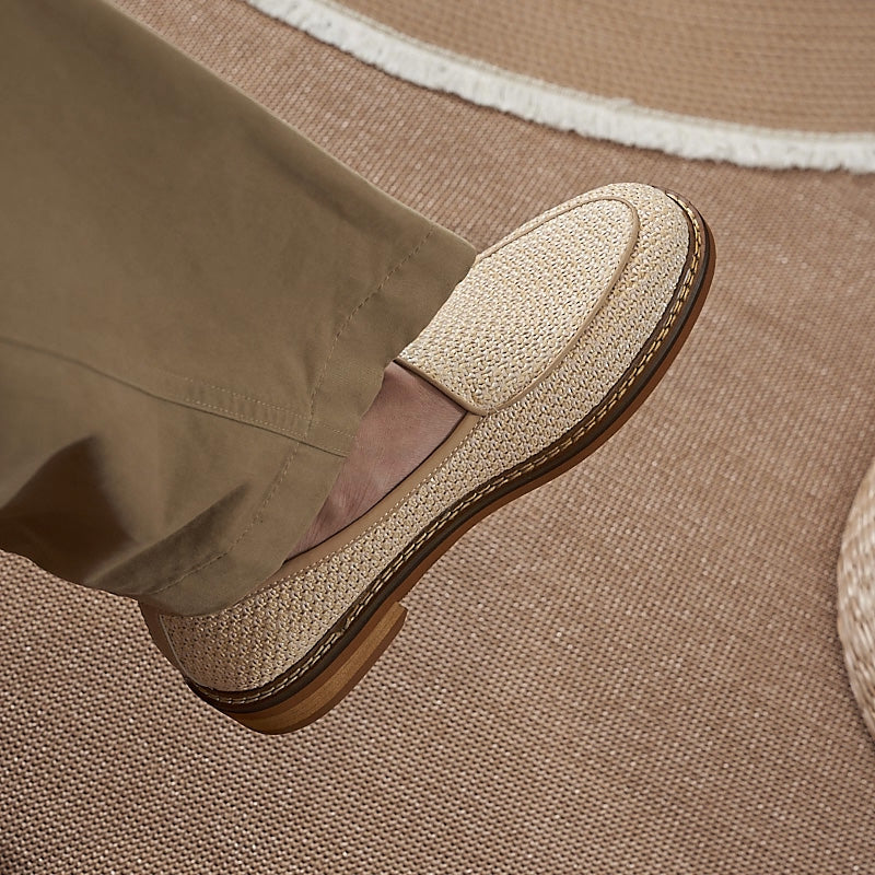 Men's Slip-On Loafers: Artisan Stitching & Layered Sole Architecture