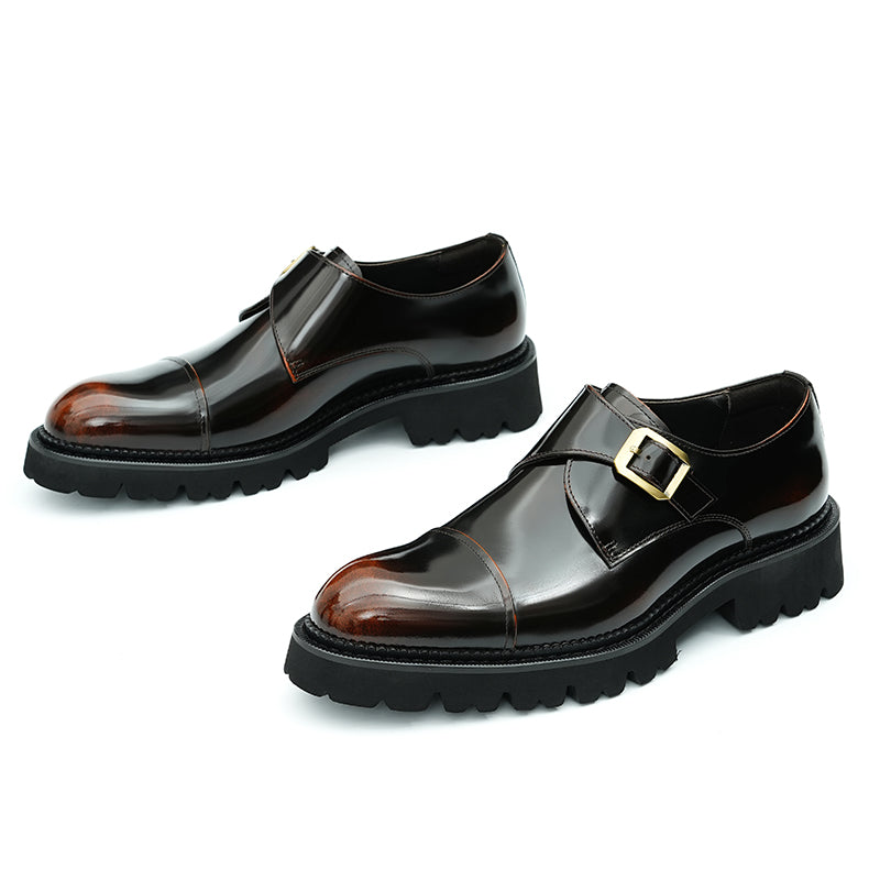 Men's Monk Strap Dress Shoes - Gradient-Toe Elegance & Reinforced Support