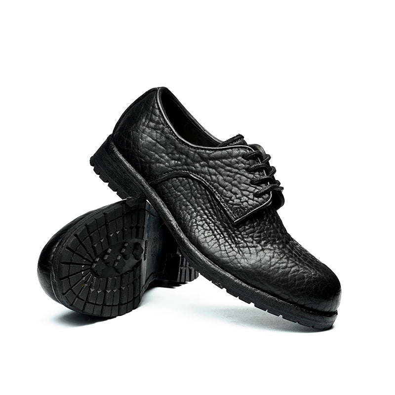 Derby Shoes Excellence: Goodyear Welted Craft & Dense-Grain Leather Patina