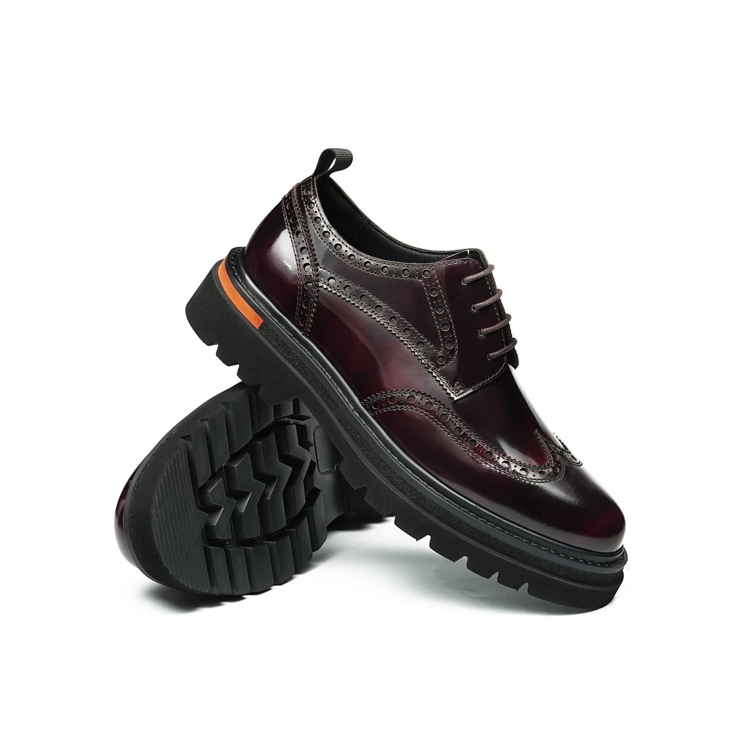 Men's Brogue Derby Shoes: Luminous Grain & Supple Interior Contours