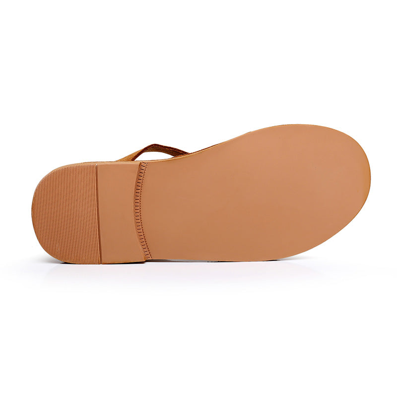 Men's Cross-Strap Sandals: Textured Surface & Minimalist Design