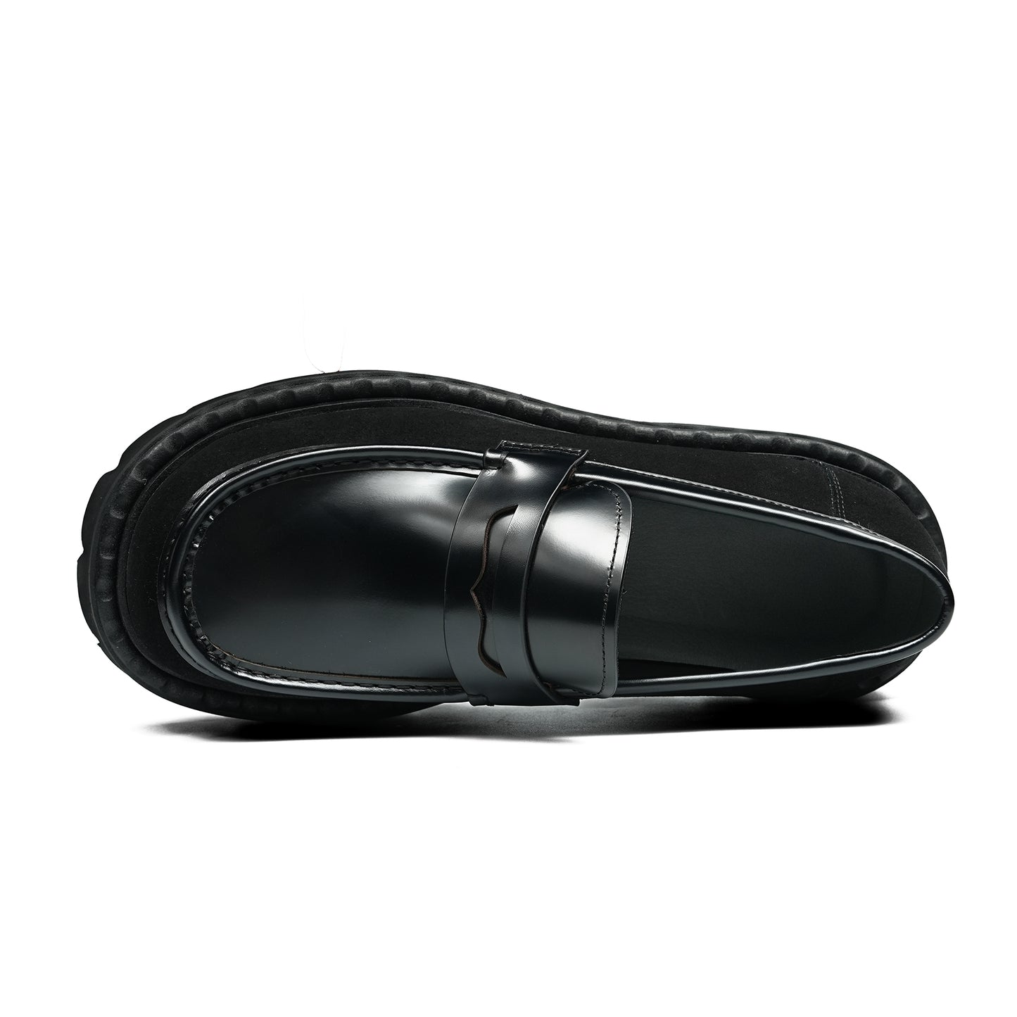 Men's Lustrous Leather Loafers: Contoured Comfort & Terrain-Savvy Foundation