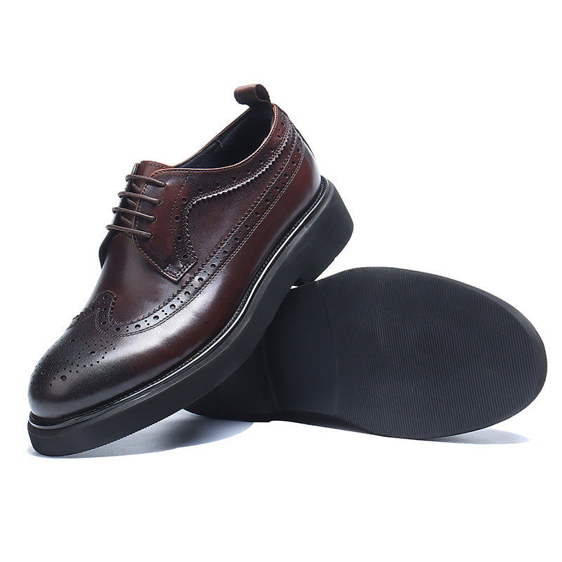 Men's Brogue Derby Dress Shoes