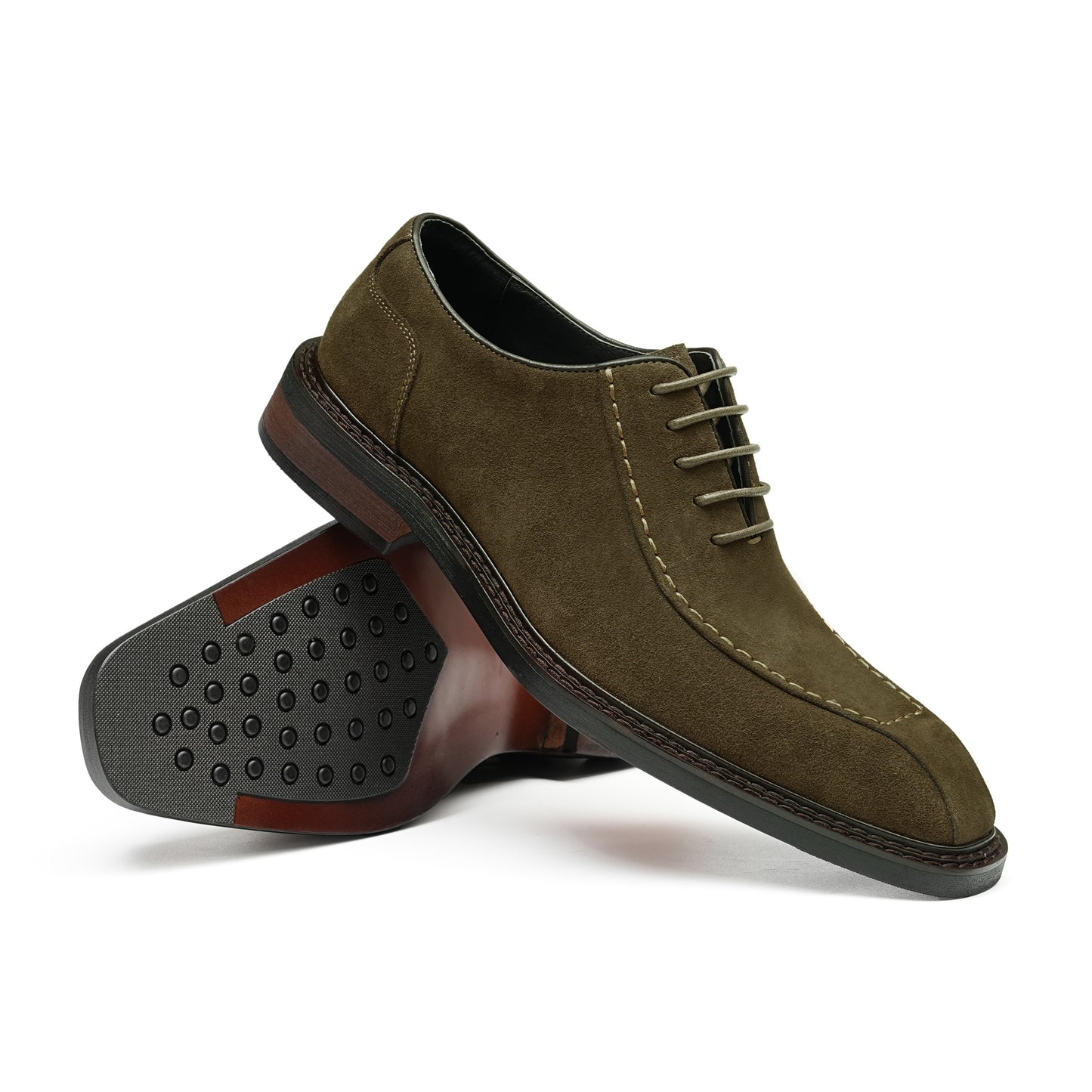 Men's Suede Oxford Shoes: Breathable Comfort & Refined Stitching Detailing