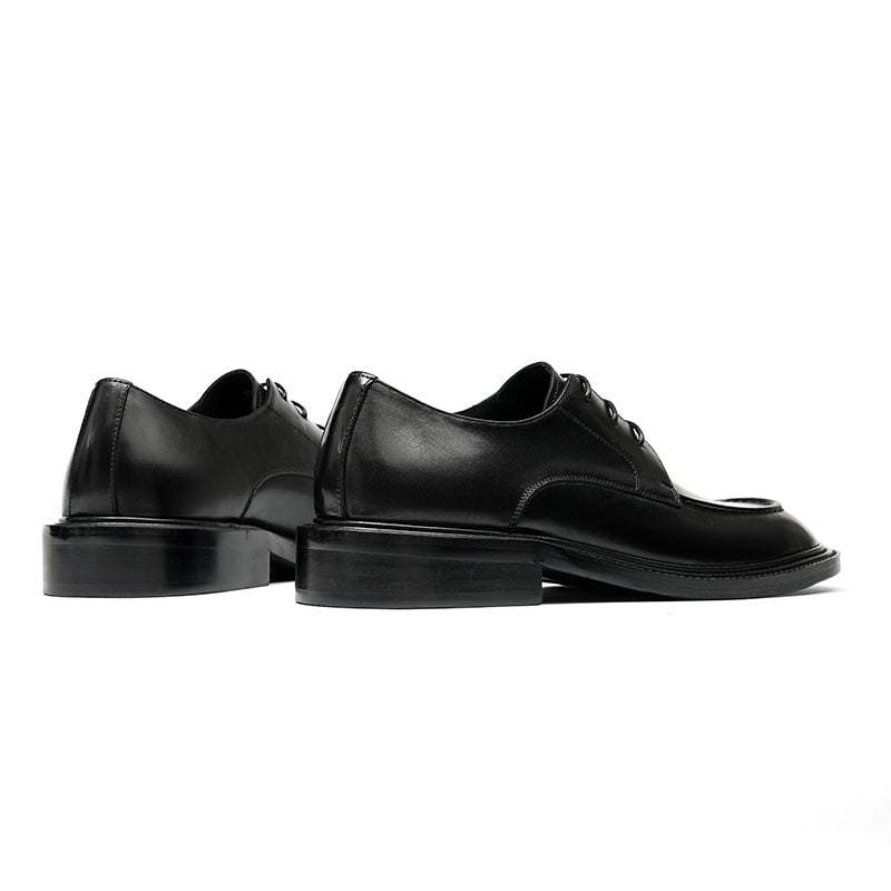Men's Derby Shoes - Gradient Leather & Reinforced Stitching