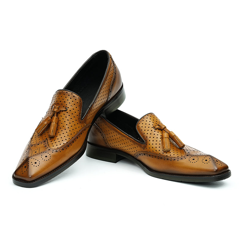Men's Breathable Tassel Loafers - Effortless Airflow & Timeless Elegance