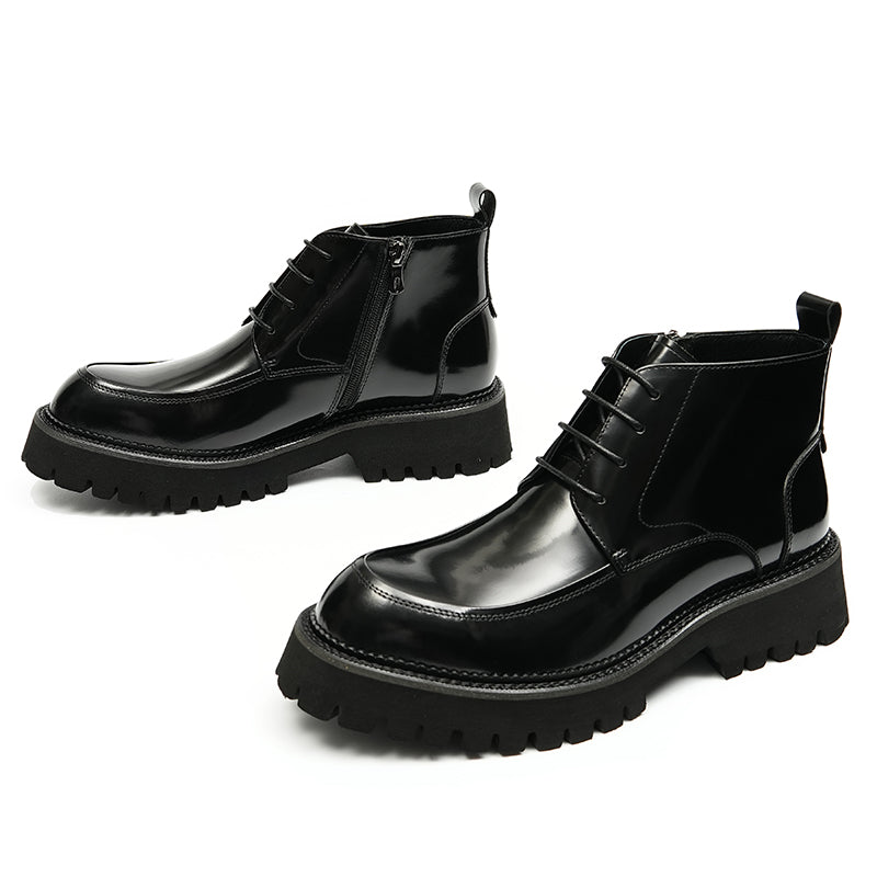 Artisan Burnished Men's Martin Boots: Supple Interior & All-Terrain Traction