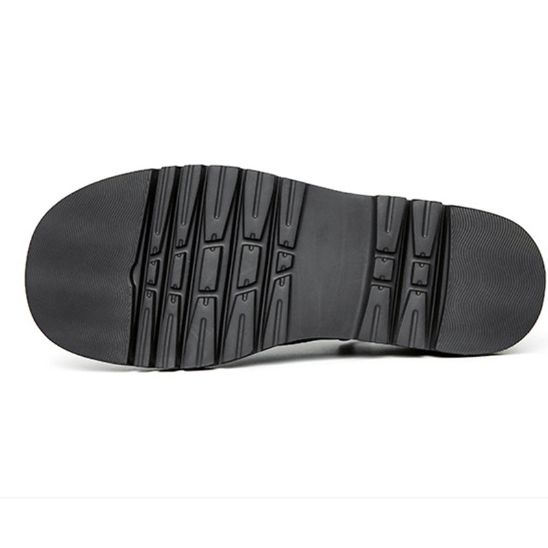 Calf Leather Derby Shoes for Men Square Toe Patchwork Design