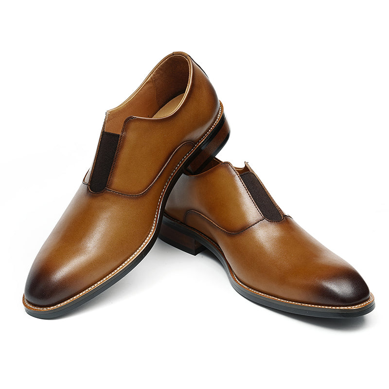 Men's Elastic Gusset Dress Shoes - Refined Structure & Secure Fit
