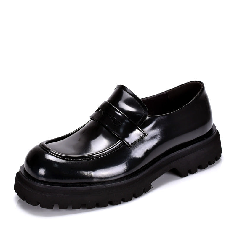 Men’s Loafers with Patent Leather Chunky Sleek & Stylish Thick Sole