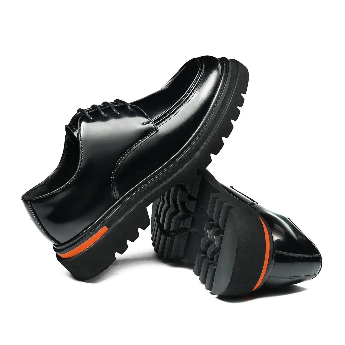 Men's Classical Derby Shoes: Luminous Grain & Supple Contour Comfort