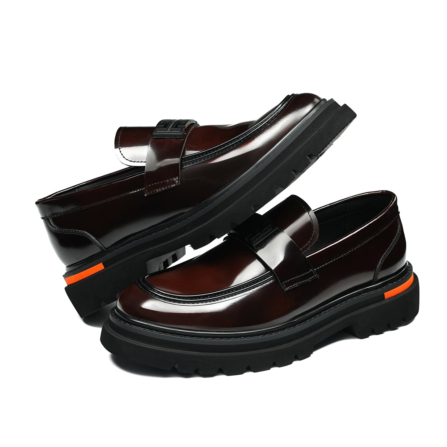 Men's Burnished Loafers: Signature Hardware & Supple Inner Contours