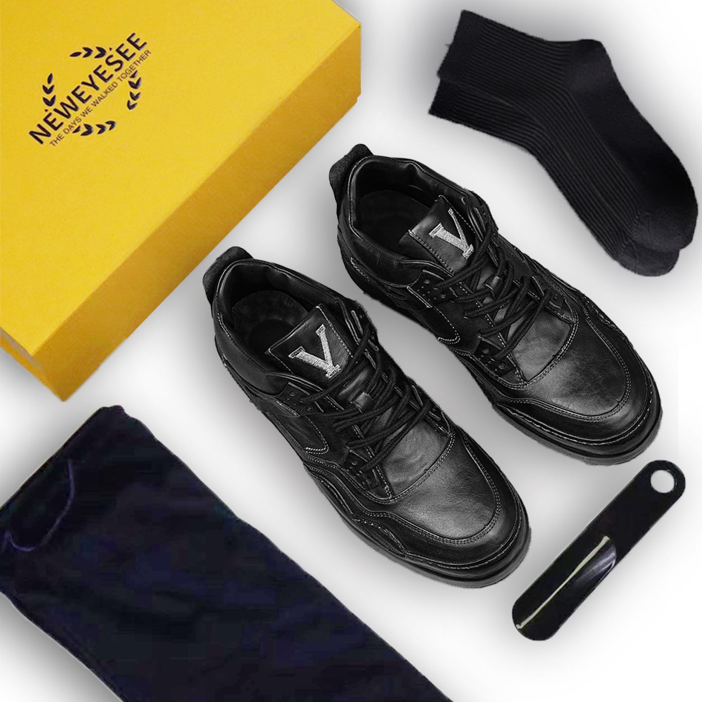 Men's Leather Sneakers - Effortless Elegance & Dynamic Support