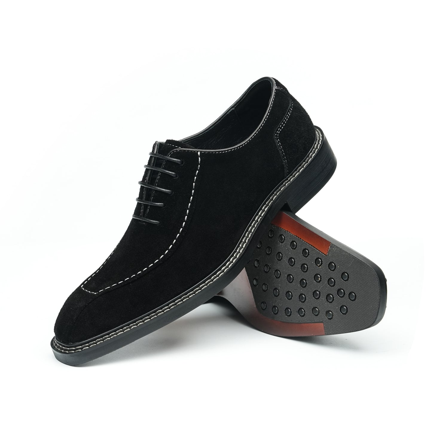 Men's Suede Oxford Shoes: Breathable Comfort & Refined Stitching Detailing
