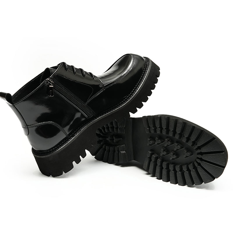 Artisan Burnished Men's Martin Boots: Supple Interior & All-Terrain Traction