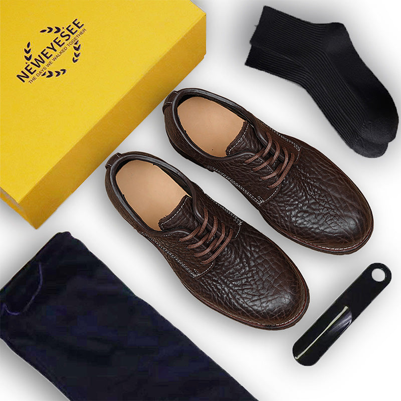 Derby Shoes Excellence: Goodyear Welted Craft & Dense-Grain Leather Patina